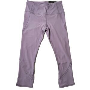 RBX Capri Leggings Womens Small Purple‎ Activewear Scalloped Hem